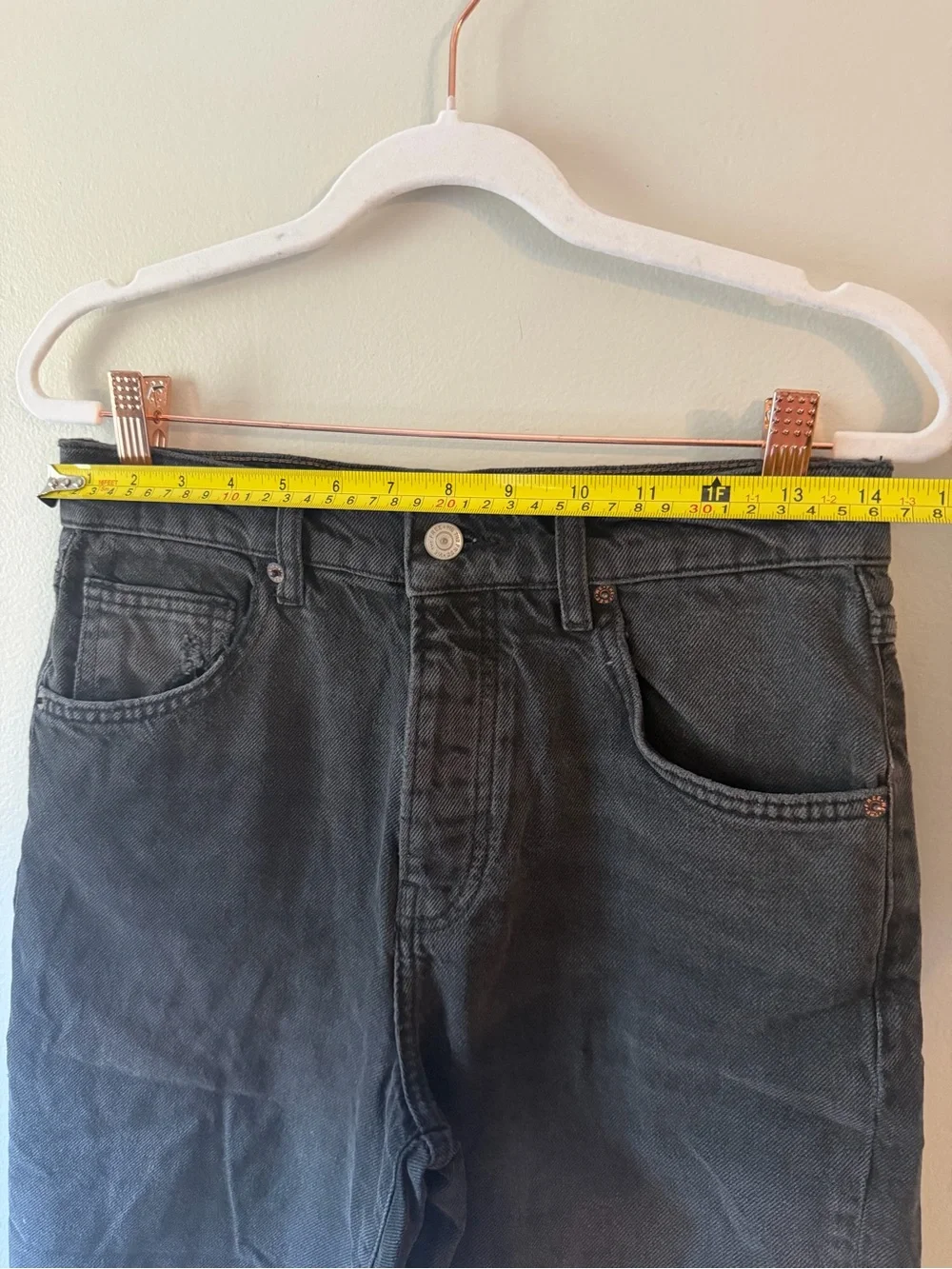 We The Free- Black High-Rise Denim Cutoff Shorts